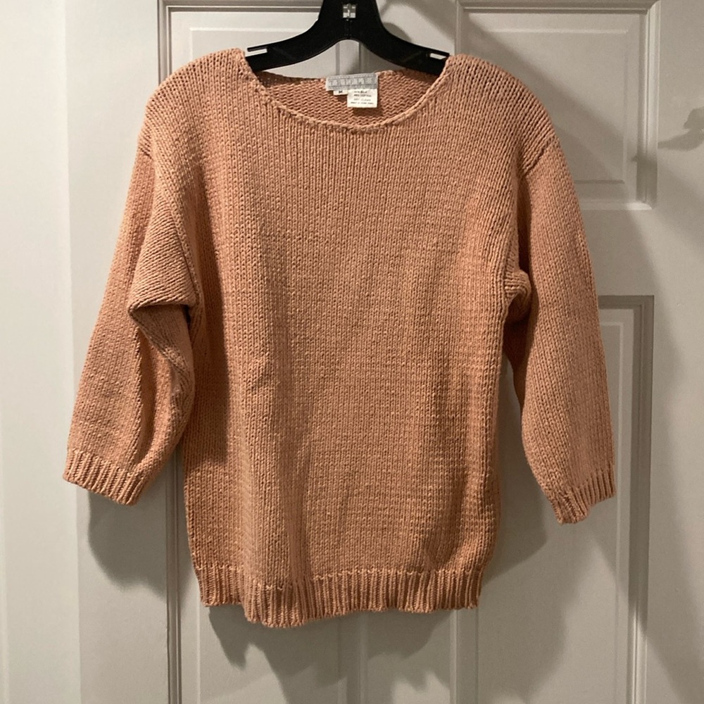 Trifles silk sweater in light pink, size M